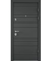 Дверь входная с шумоизоляцией 54 - Темный-пепел (арт. ПВХ Темный-пепел)